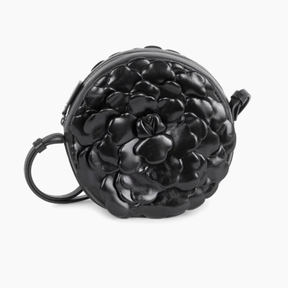 VALENTINO GARAVANI Atelier Rose 03 Leather Round Crossbody Bag - LIKE NEW